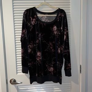 Floral velvet sweatshirt - Torrid size 3